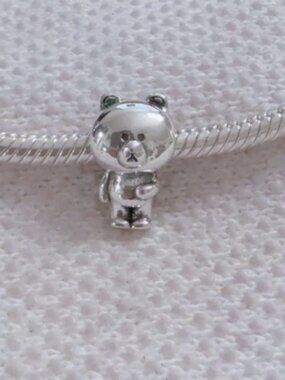 Teddy Bear Silver Charm For Pandora Bracelet